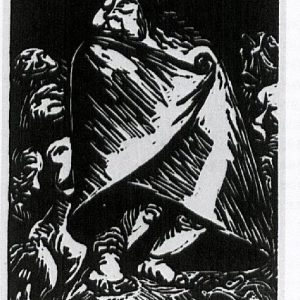 Ernst Barlach: Die Schneckenhexe, 1923, aus Goethe. Walpurgisnacht, 1922–1923, insgesamt 20 Holzschnitte